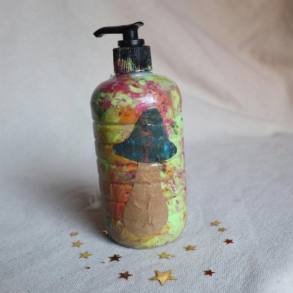 Upcycled Mushroom Soap Dispenser Bottle - Picture 1 of 7
